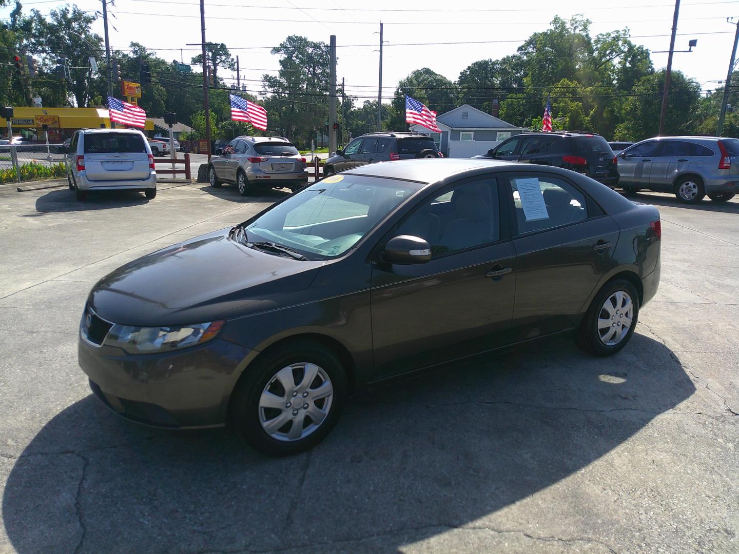 2010 GOLD KIA FORTE EX; LX (KNAFU4A25A5) , located at 390 Hansen Avenue, Orange Park, FL, 32065, (904) 276-7933, 30.130497, -81.787529 - Photo#1